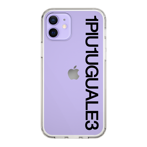 Slim Protection Case for Apple iPhone 12［ 1PIU1UGUALE3 - Logo - Black ］