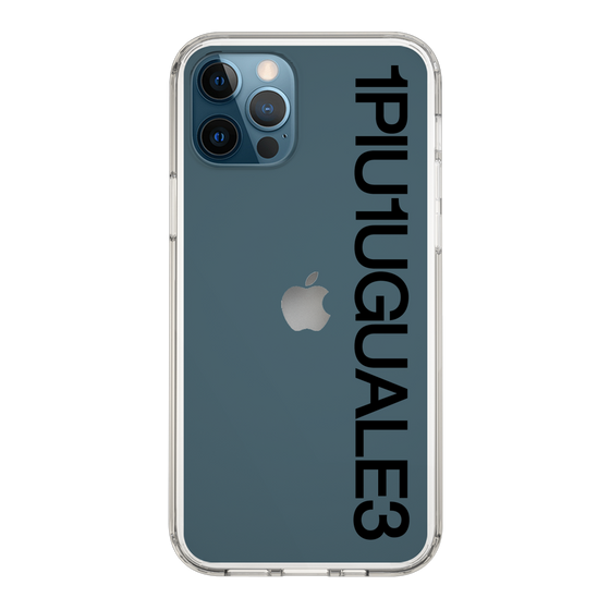 Slim Protection Case for Apple iPhone 12 Pro［ 1PIU1UGUALE3 - Logo - Black ］