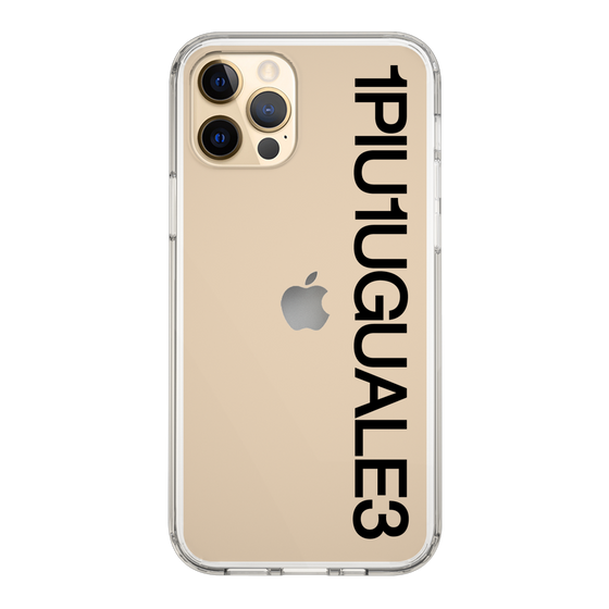 Slim Protection Case for Apple iPhone 12 Pro［ 1PIU1UGUALE3 - Logo - Black ］