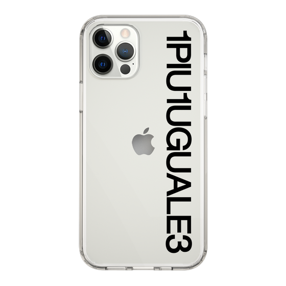 Slim Protection Case for Apple iPhone 12 Pro［ 1PIU1UGUALE3 - Logo - Black ］