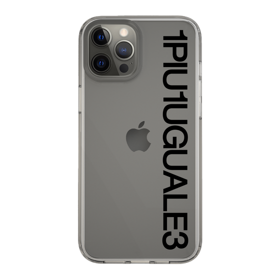 Slim Protection Case for Apple iPhone 12 Pro Max［ 1PIU1UGUALE3 - Logo - Black ］