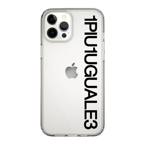 Slim Protection Case for Apple iPhone 12 Pro Max［ 1PIU1UGUALE3 - Logo - Black ］