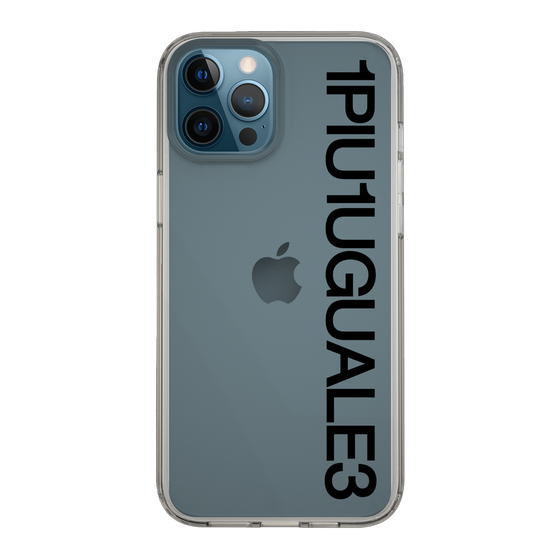 Slim Protection Case for Apple iPhone 12 Pro Max［ 1PIU1UGUALE3 - Logo - Black ］