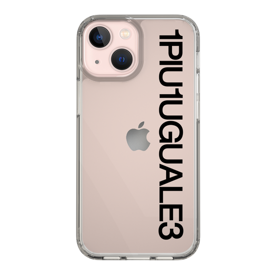 Slim Protection Case for Apple iPhone 13 mini［ 1PIU1UGUALE3 - Logo - Black ］