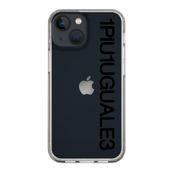 Slim Protection Case for Apple iPhone 13 mini［ 1PIU1UGUALE3 - Logo - Black ］