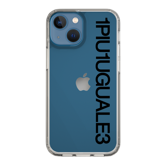 Slim Protection Case for Apple iPhone 13 mini［ 1PIU1UGUALE3 - Logo - Black ］