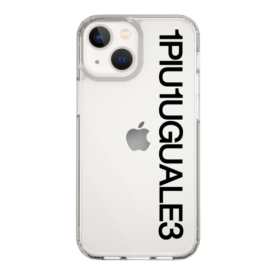 Slim Protection Case for Apple iPhone 13 mini［ 1PIU1UGUALE3 - Logo - Black ］