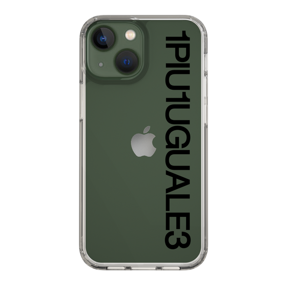 Slim Protection Case for Apple iPhone 13 mini［ 1PIU1UGUALE3 - Logo - Black ］