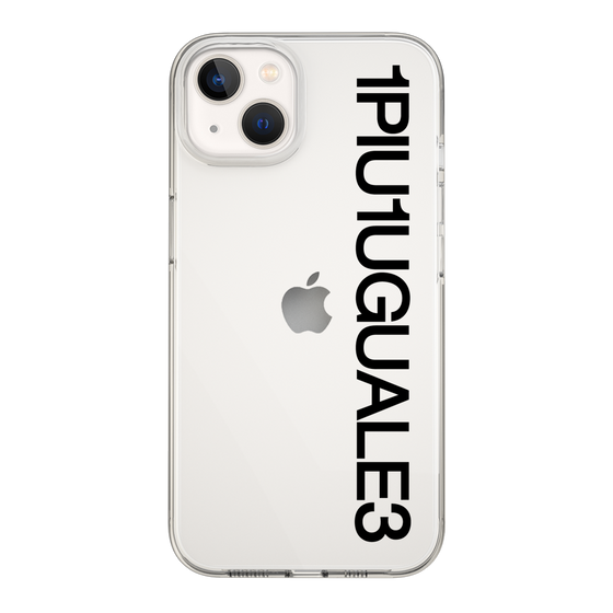Slim Protection Case for Apple iPhone 13［ 1PIU1UGUALE3 - Logo - Black ］