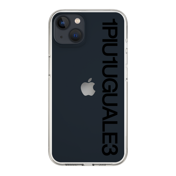 Slim Protection Case for Apple iPhone 13［ 1PIU1UGUALE3 - Logo - Black ］