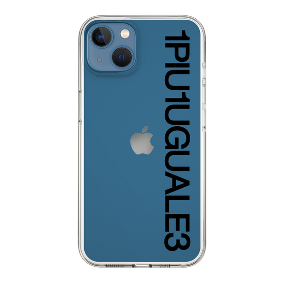 Slim Protection Case for Apple iPhone 13［ 1PIU1UGUALE3 - Logo - Black ］