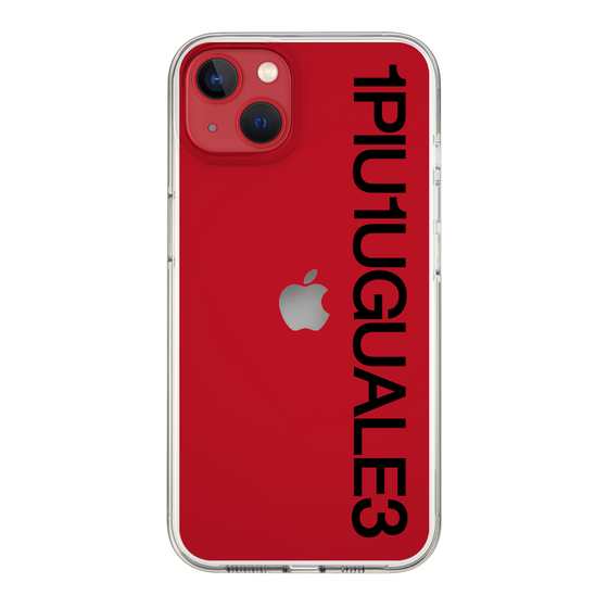 Slim Protection Case for Apple iPhone 13［ 1PIU1UGUALE3 - Logo - Black ］