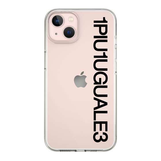 Slim Protection Case for Apple iPhone 13［ 1PIU1UGUALE3 - Logo - Black ］
