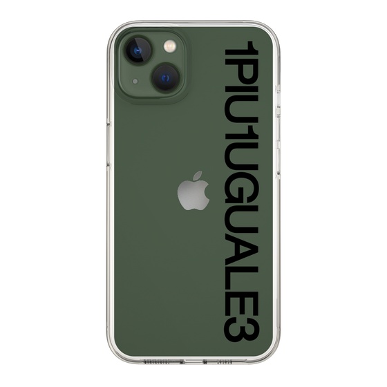 Slim Protection Case for Apple iPhone 13［ 1PIU1UGUALE3 - Logo - Black ］