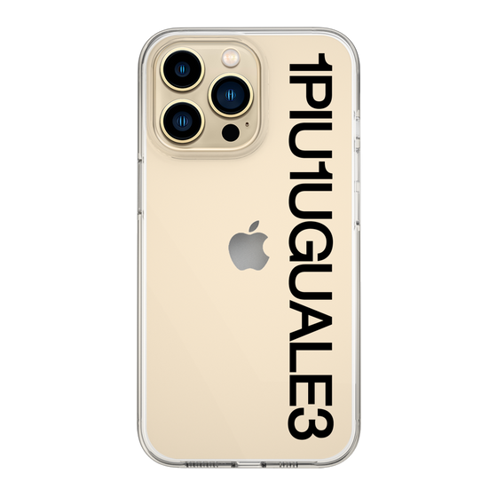 Slim Protection Case for Apple iPhone 13 Pro［ 1PIU1UGUALE3 - Logo - Black ］