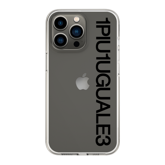 Slim Protection Case for Apple iPhone 13 Pro［ 1PIU1UGUALE3 - Logo - Black ］