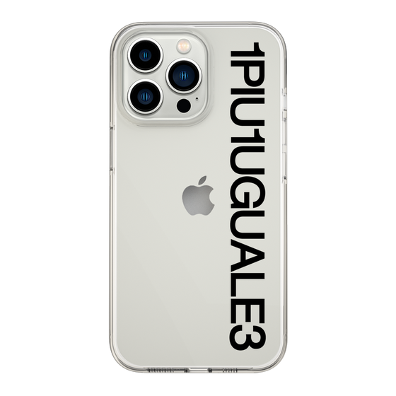 Slim Protection Case for Apple iPhone 13 Pro［ 1PIU1UGUALE3 - Logo - Black ］