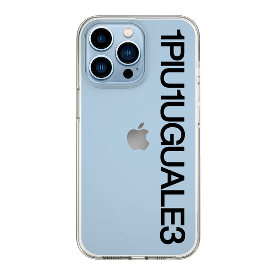 Slim Protection Case for Apple iPhone 13 Pro［ 1PIU1UGUALE3 - Logo - Black ］