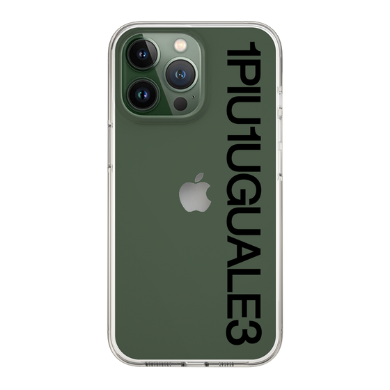Slim Protection Case for Apple iPhone 13 Pro［ 1PIU1UGUALE3 - Logo - Black ］