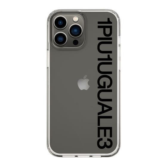 Slim Protection Case for Apple iPhone 13 Pro Max［ 1PIU1UGUALE3 - Logo - Black ］