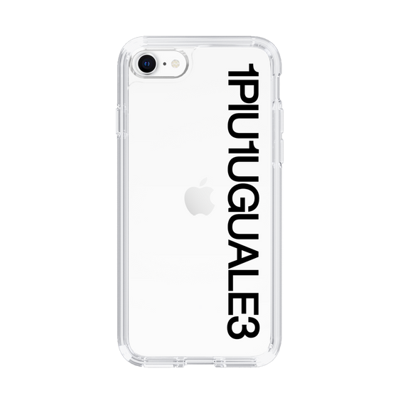 Slim Protection Case for Apple iPhone SE 2nd Generation［ 1PIU1UGUALE3 - Logo - Black ］