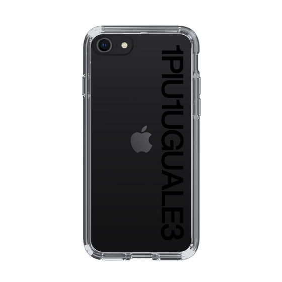 Slim Protection Case for Apple iPhone SE 2nd Generation［ 1PIU1UGUALE3 - Logo - Black ］