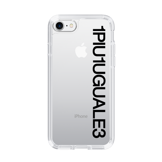 Slim Protection Case for Apple iPhone 7［ 1PIU1UGUALE3 - Logo - Black ］