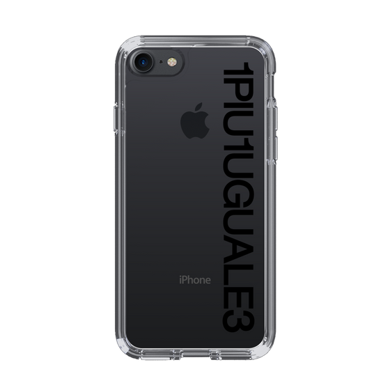 Slim Protection Case for Apple iPhone 7［ 1PIU1UGUALE3 - Logo - Black ］