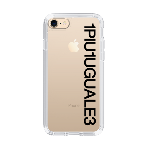 Slim Protection Case for Apple iPhone 7［ 1PIU1UGUALE3 - Logo - Black ］