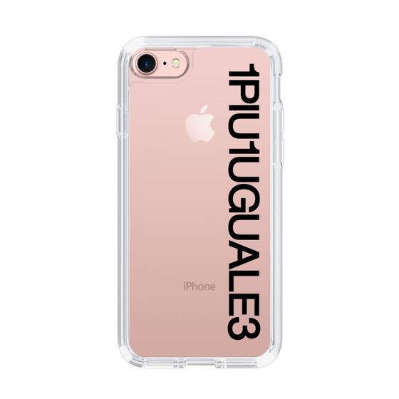Slim Protection Case for Apple iPhone 7［ 1PIU1UGUALE3 - Logo - Black ］