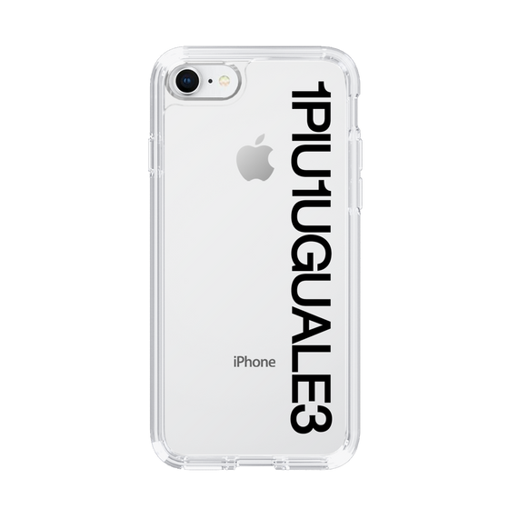 Slim Protection Case for Apple iPhone 8［ 1PIU1UGUALE3 - Logo - Black ］