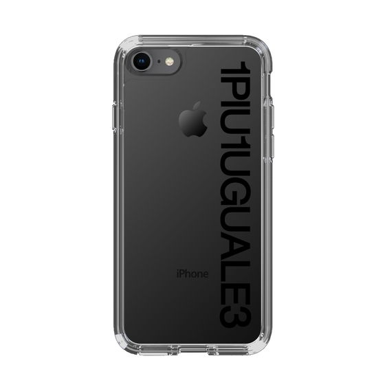 Slim Protection Case for Apple iPhone 8［ 1PIU1UGUALE3 - Logo - Black ］