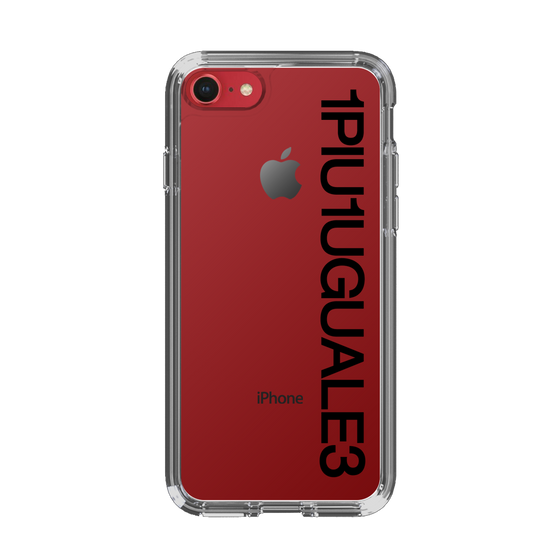 Slim Protection Case for Apple iPhone 8［ 1PIU1UGUALE3 - Logo - Black ］