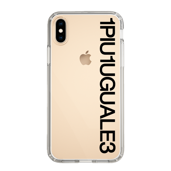 Slim Protection Case for Apple iPhone XS［ 1PIU1UGUALE3 - Logo - Black ］