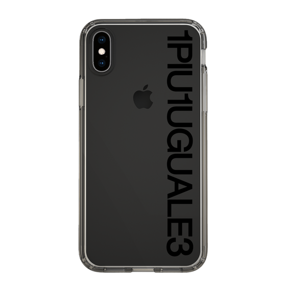 Slim Protection Case for Apple iPhone XS［ 1PIU1UGUALE3 - Logo - Black ］