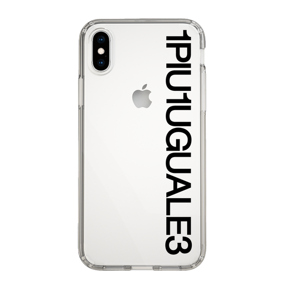 Slim Protection Case for Apple iPhone XS［ 1PIU1UGUALE3 - Logo - Black ］
