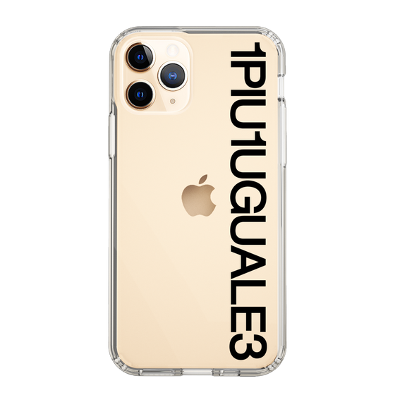 Slim Protection Case for Apple iPhone 11 Pro［ 1PIU1UGUALE3 - Logo - Black ］