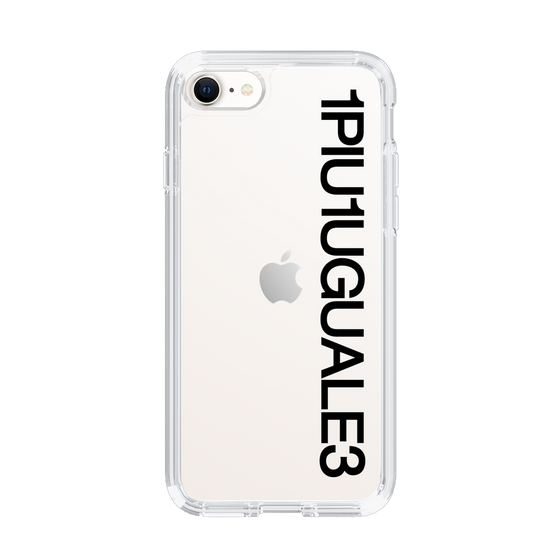 Slim Protection Case for Apple iPhone SE 3rd Generation［ 1PIU1UGUALE3 - Logo - Black ］