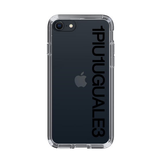 Slim Protection Case for Apple iPhone SE 3rd Generation［ 1PIU1UGUALE3 - Logo - Black ］