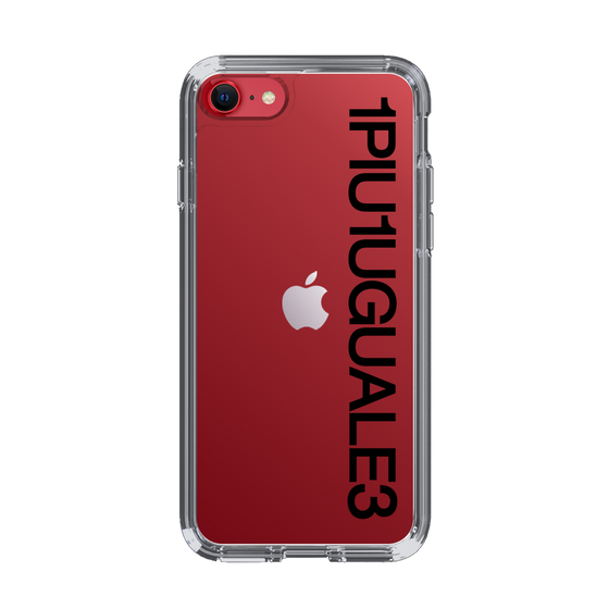 Slim Protection Case for Apple iPhone SE 3rd Generation［ 1PIU1UGUALE3 - Logo - Black ］