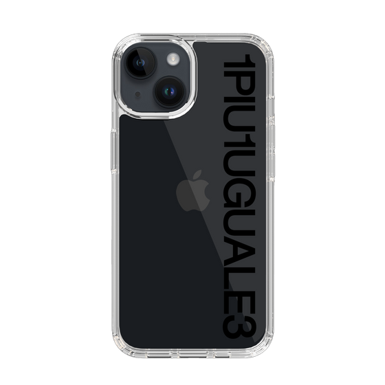 Slim Protection Case for Apple iPhone 14［ 1PIU1UGUALE3 - Logo - Black ］