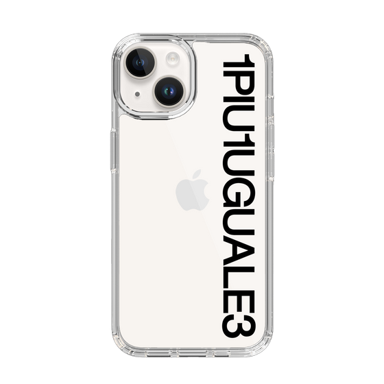 Slim Protection Case for Apple iPhone 14［ 1PIU1UGUALE3 - Logo - Black ］