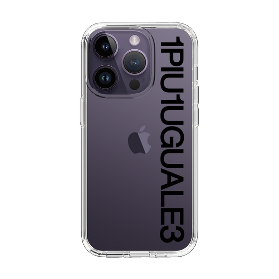 Slim Protection Case for Apple iPhone 14 Pro［ 1PIU1UGUALE3 - Logo - Black ］