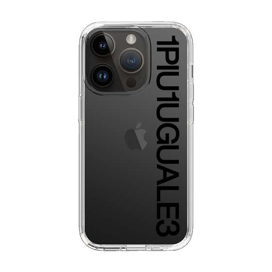 Slim Protection Case for Apple iPhone 14 Pro［ 1PIU1UGUALE3 - Logo - Black ］