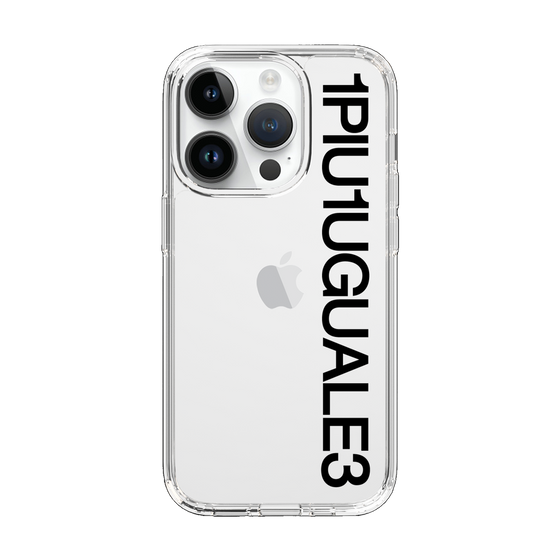 Slim Protection Case for Apple iPhone 14 Pro［ 1PIU1UGUALE3 - Logo - Black ］