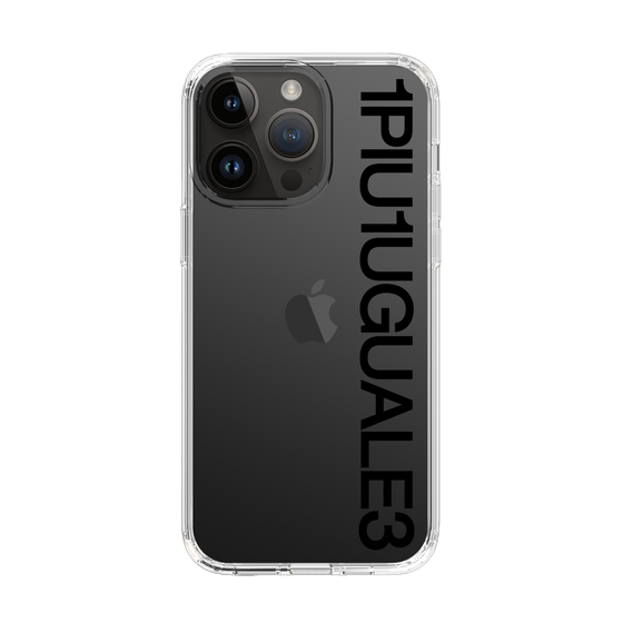 Slim Protection Case for Apple iPhone 14 Pro Max［ 1PIU1UGUALE3 - Logo - Black ］