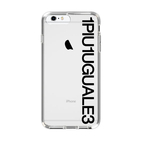 Slim Protection Case for Apple iPhone 6s Plus［ 1PIU1UGUALE3 - Logo - Black ］