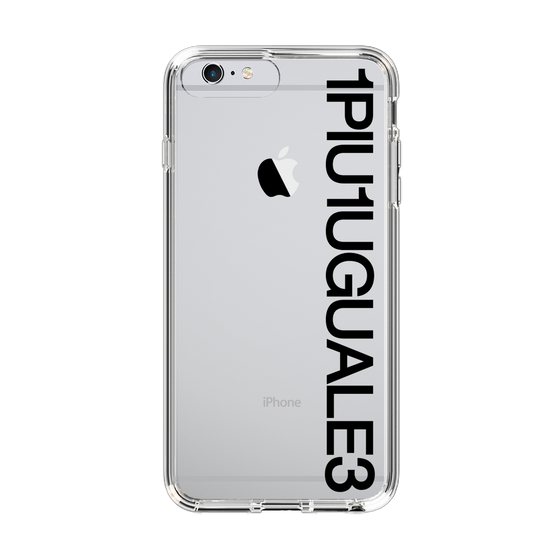 Slim Protection Case for Apple iPhone 6s Plus［ 1PIU1UGUALE3 - Logo - Black ］