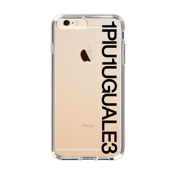 Slim Protection Case for Apple iPhone 6s Plus［ 1PIU1UGUALE3 - Logo - Black ］
