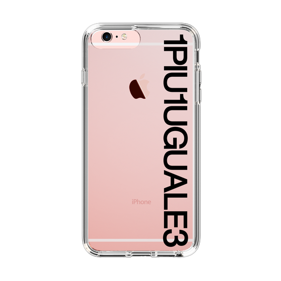 Slim Protection Case for Apple iPhone 6s Plus［ 1PIU1UGUALE3 - Logo - Black ］